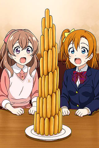 The leaning tower of breadsticks.'