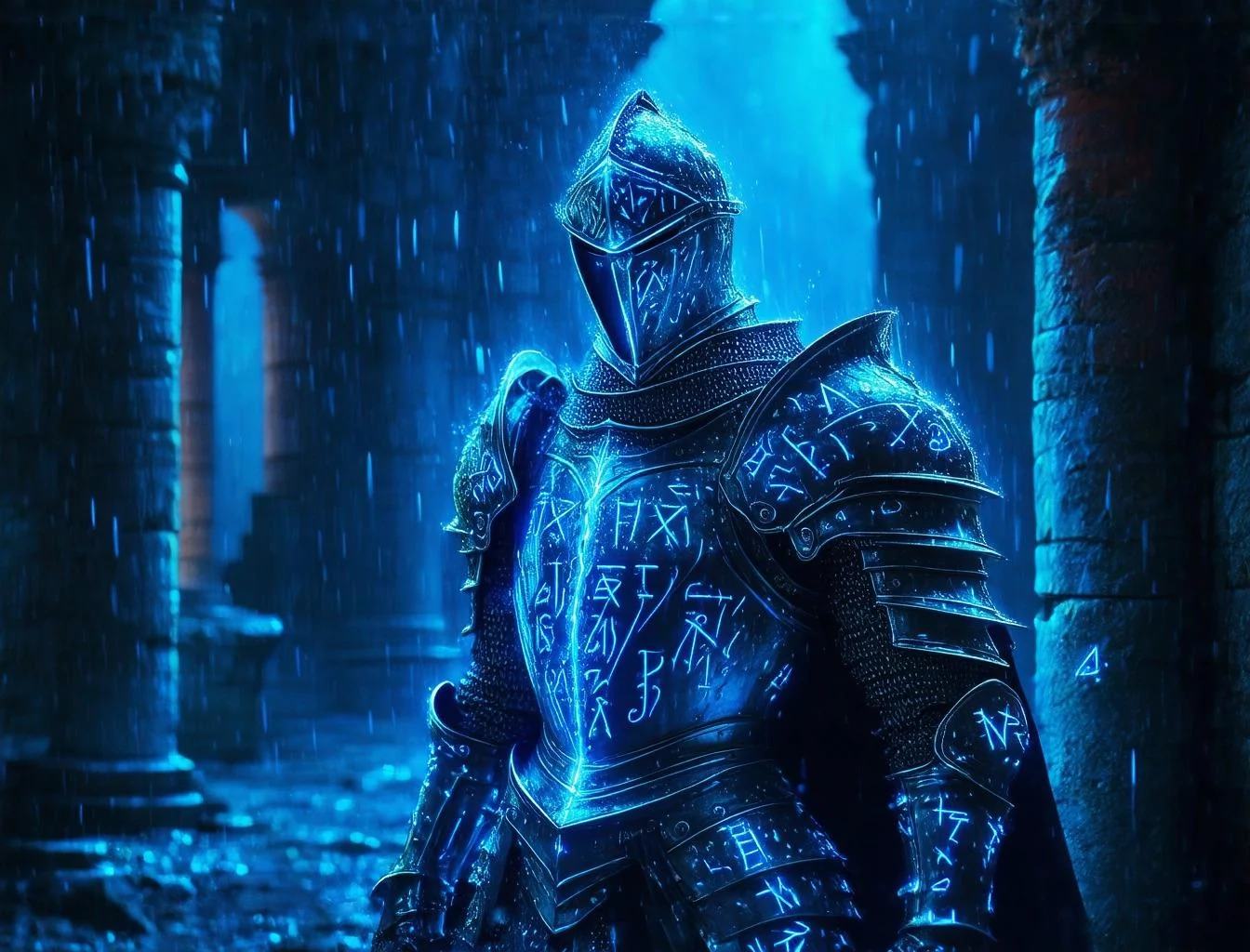 A knight in the rain picture 1 of 1