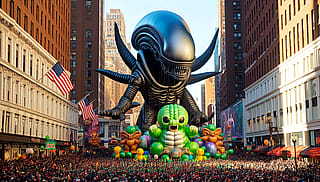 News at 9... A horrific scene unfolded at the Macy' Day Parade today...'