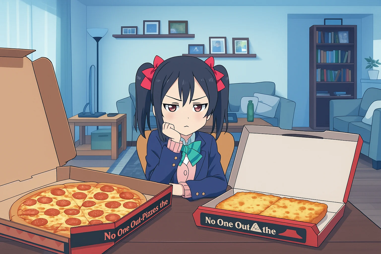 "Pizza again?" picture 1 of 1