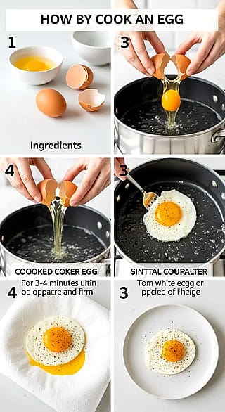 Here are steps on how to cook a egg by gemini'