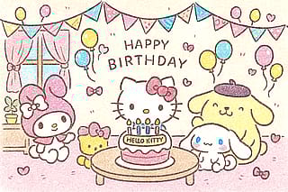 Happy Birthday Hello Kitty'