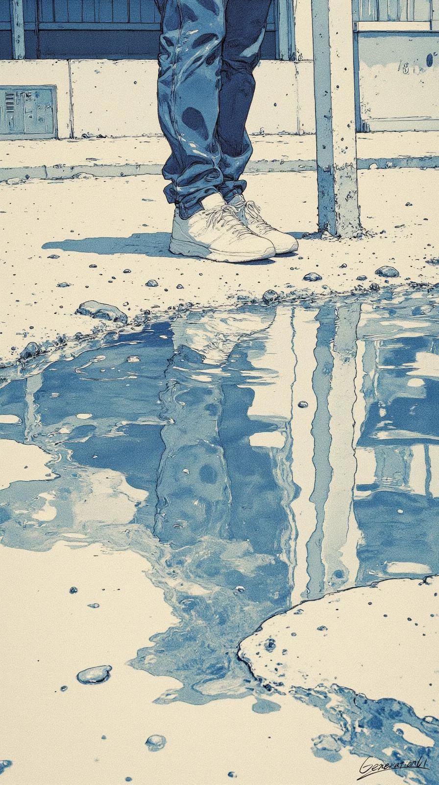 Blue Rippling Shadows at My Feet / Phone Wallpaper Archives picture 1 of 1