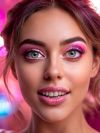 Pink Velvet Gaze In Warm Glow'