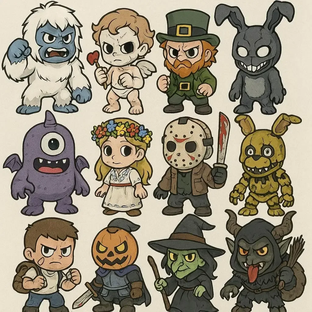 The months as iconic horror monsters picture 1 of 1