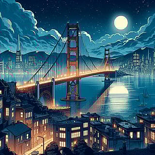 San Franciso - Comic Style'