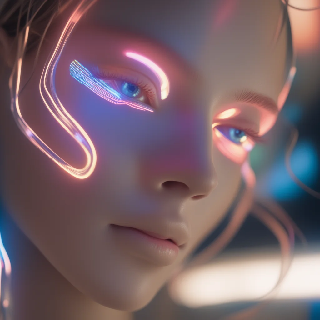 Neon Veins Light Her Cheekbones picture 1 of 1