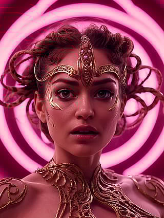 Golden Whisper Through Pink Light'