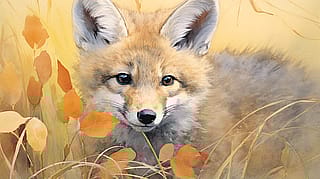 Fox in Autumn'