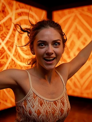 Orange Glow In Red-Lit Heartbeat'