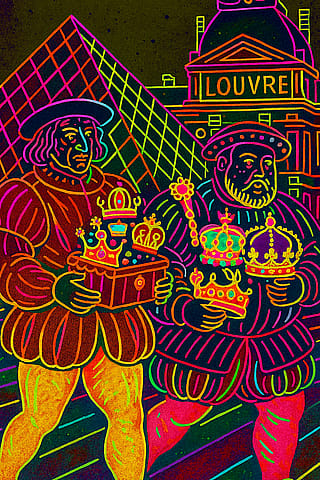 Maximilian the 1'st & Henry the 8'th out of their timeline Stealing France's Crown Jewels puzzled as to why they Can't Find the Recent King Or Queen of France'