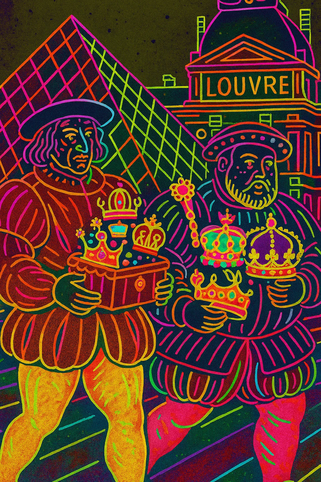 Maximilian the 1'st & Henry the 8'th out of their timeline Stealing France's Crown Jewels puzzled as to why they Can't Find the Recent King Or Queen of France picture 1 of 1