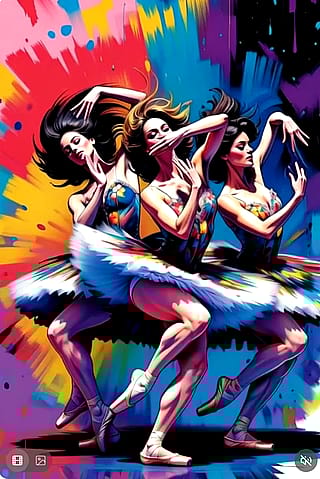 Ballerinas in Hypercolor'