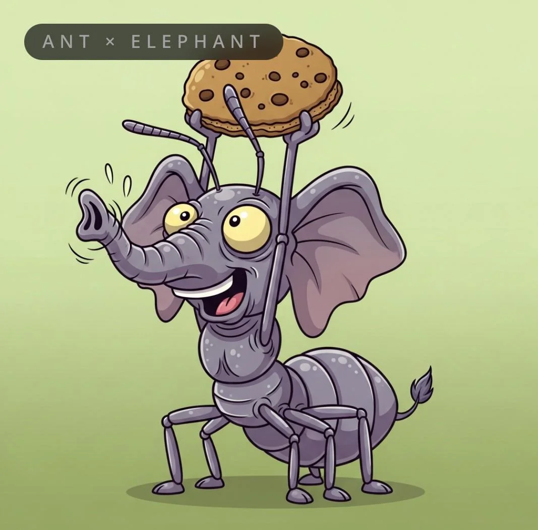 Elephant + Ant = ? picture 1 of 1