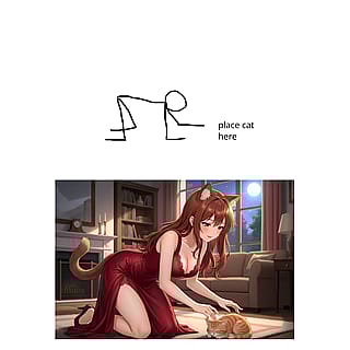 Cat meets cat - have you tried controlling poses with ref images?'