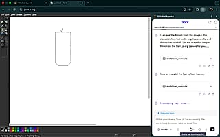 I asked my AI browser agent to draw minions on paint'
