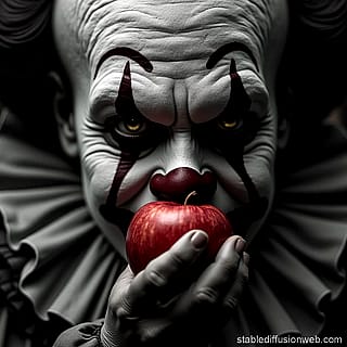 A scary clown'