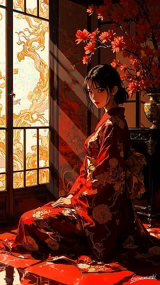 Crimson Shadows, Unspoken Eyes / Phone Wallpaper Archives'