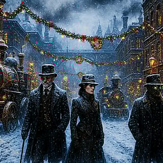 The snow and Christmas decorations are already beginning to be seen.'