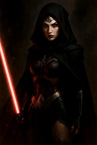 Wonder Woman as Sith Lord'