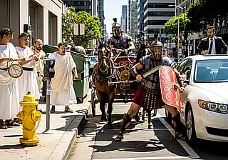 A car parking road rage.'
