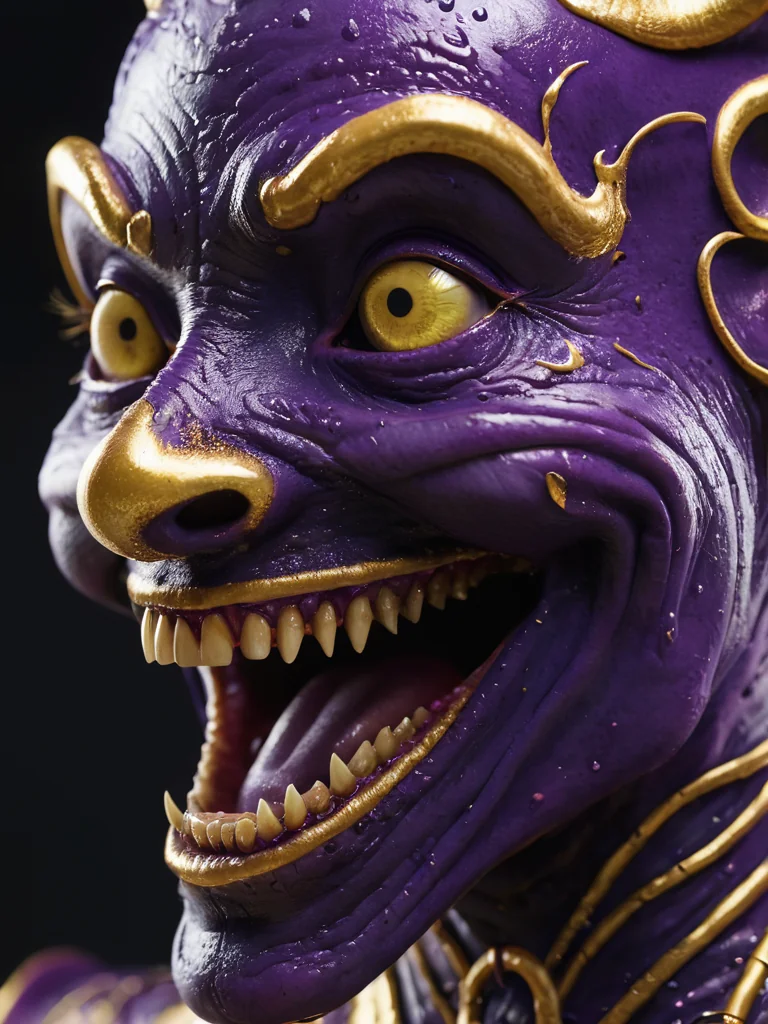 Midnight Purple Grin, Gold Eyes picture 1 of 1