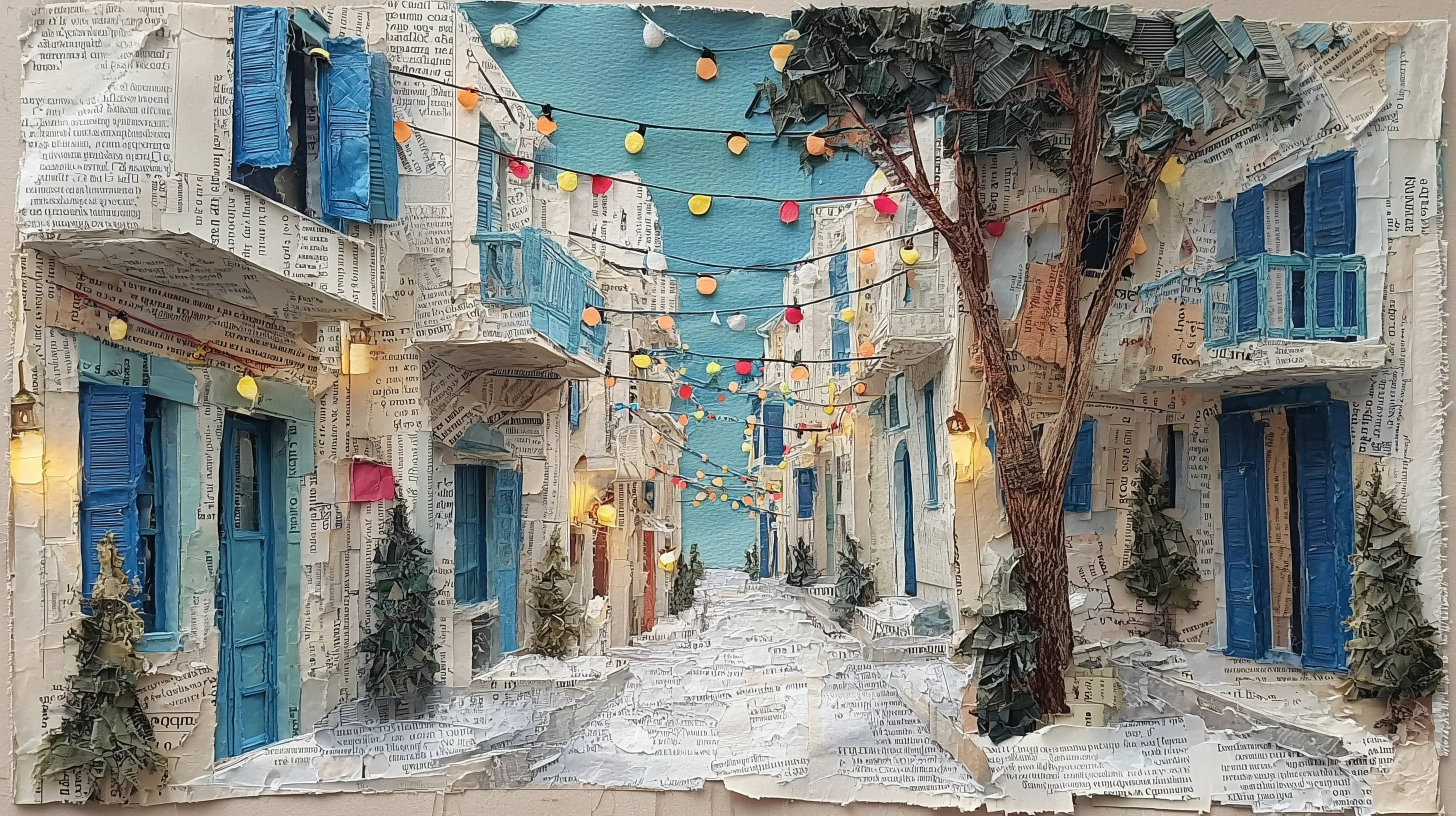 Vintage Greek Christmas Collage Series — Handmade-Feel Paper Worlds Reimagined with AI picture 2 of 5