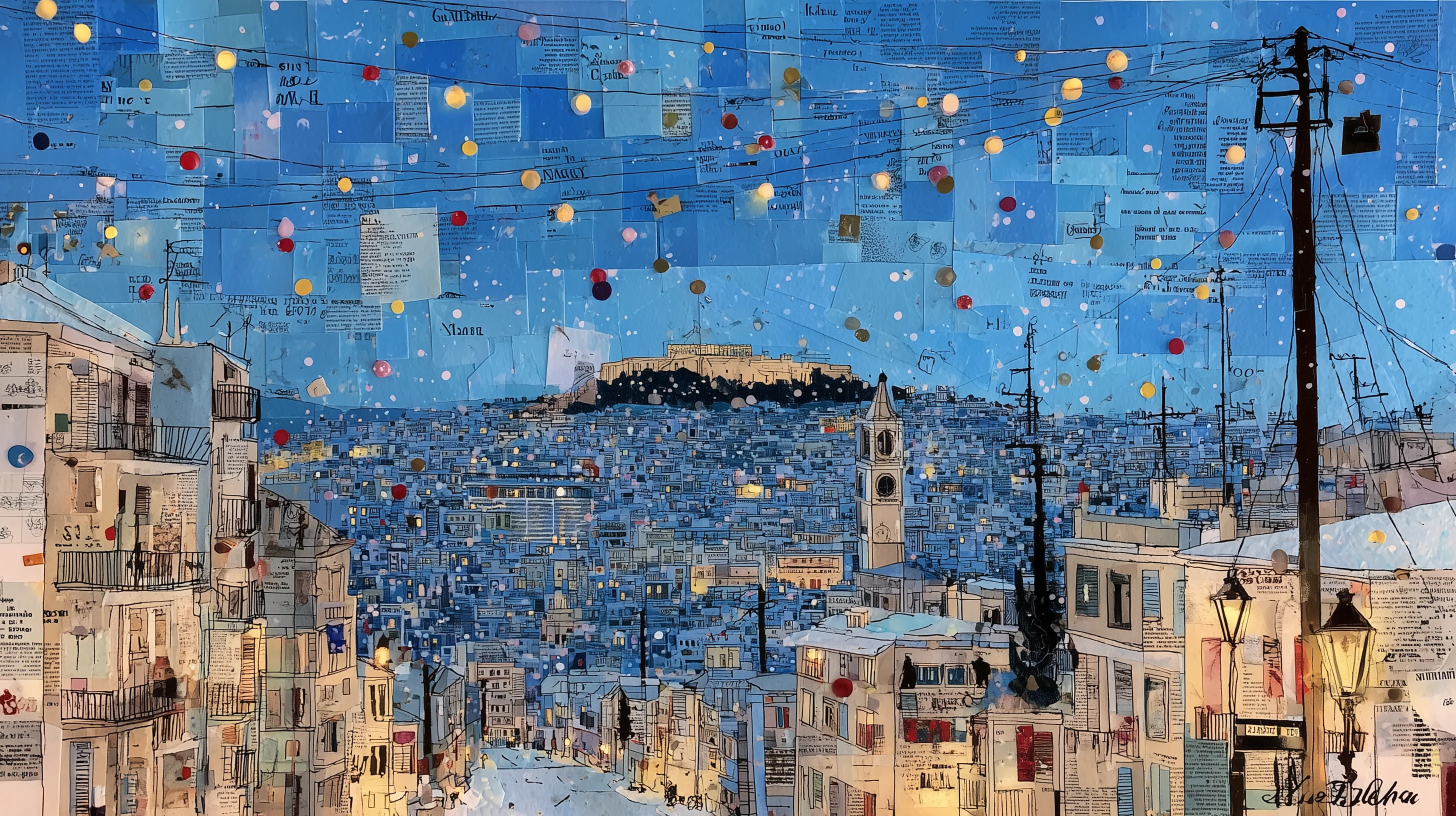 Vintage Greek Christmas Collage Series — Handmade-Feel Paper Worlds Reimagined with AI picture 5 of 5
