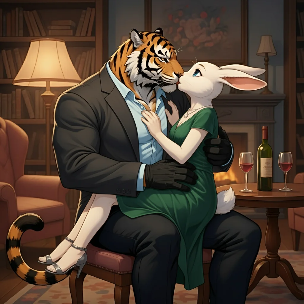 tiger and rabbit picture 1 of 1