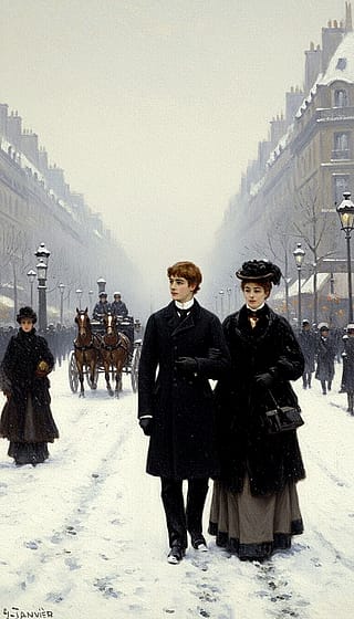 A winter day in Parisf'