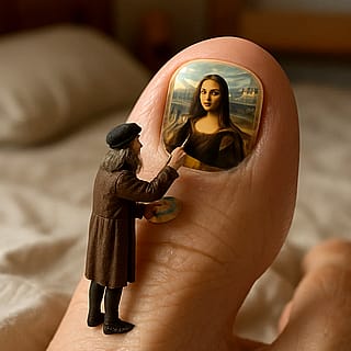 I can't move my toe even an inch... no, not even a millimeter!'