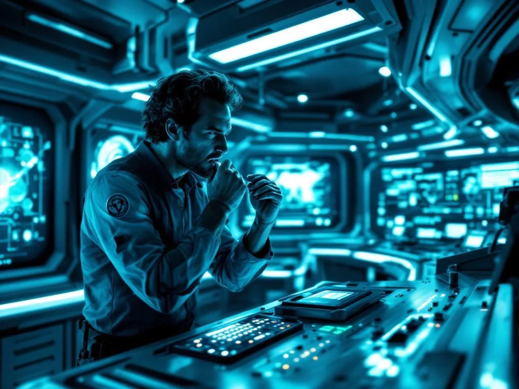 Matthew David McConaughey from. Interstellar licking quantum computer. picture 1 of 1