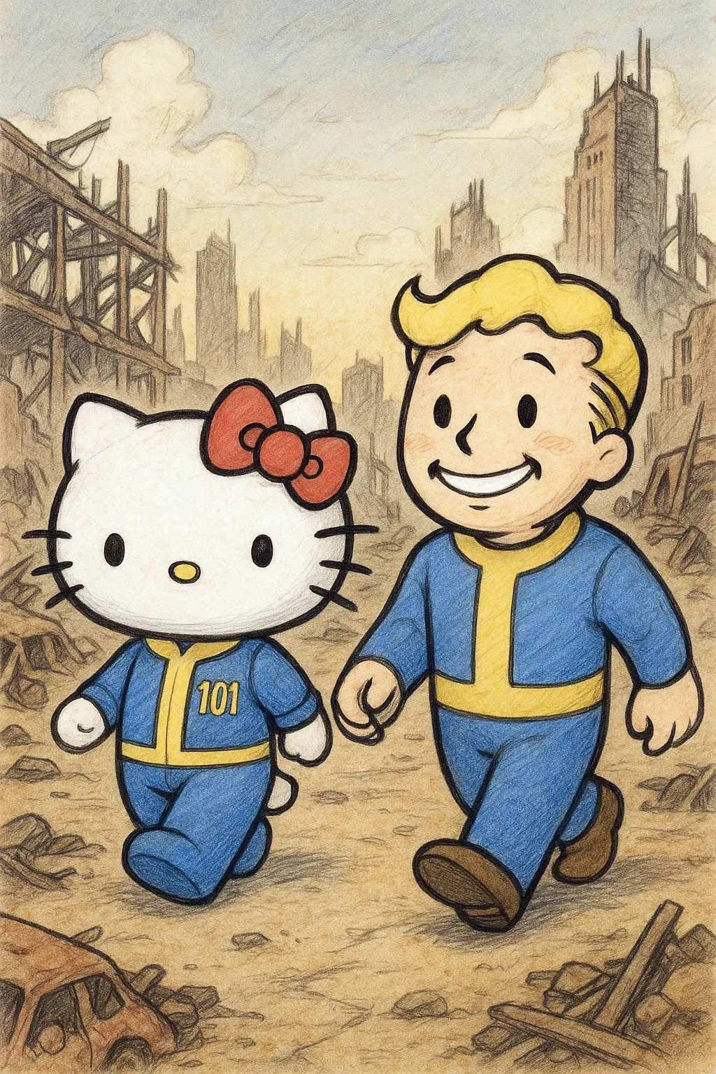 Hello Kitty and Vault Boy picture 1 of 1
