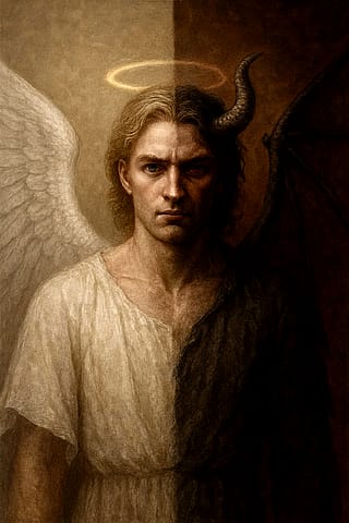 Classic half good & half evil'