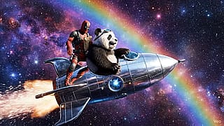 Deadpool & a Panda'