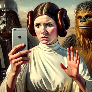 A selfie from a galaxy far, far away'