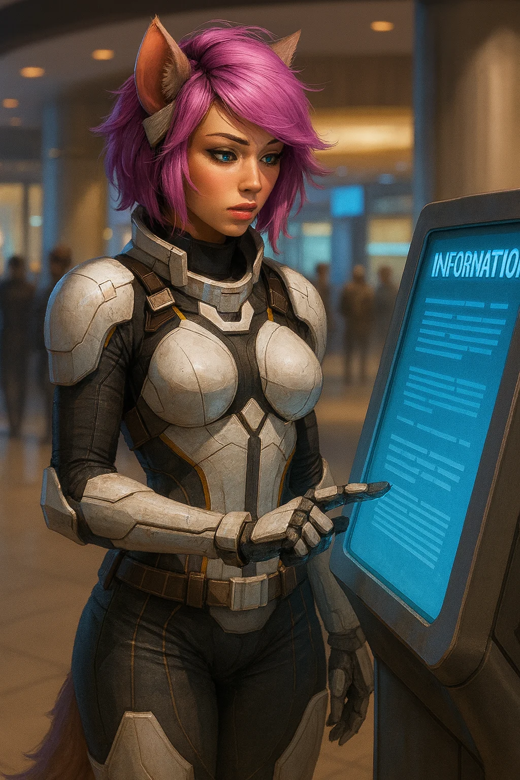 What do you think this alien (Cfa'at species) is reading here? picture 1 of 1