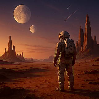 When you leave Earth behind to remember why you started.'