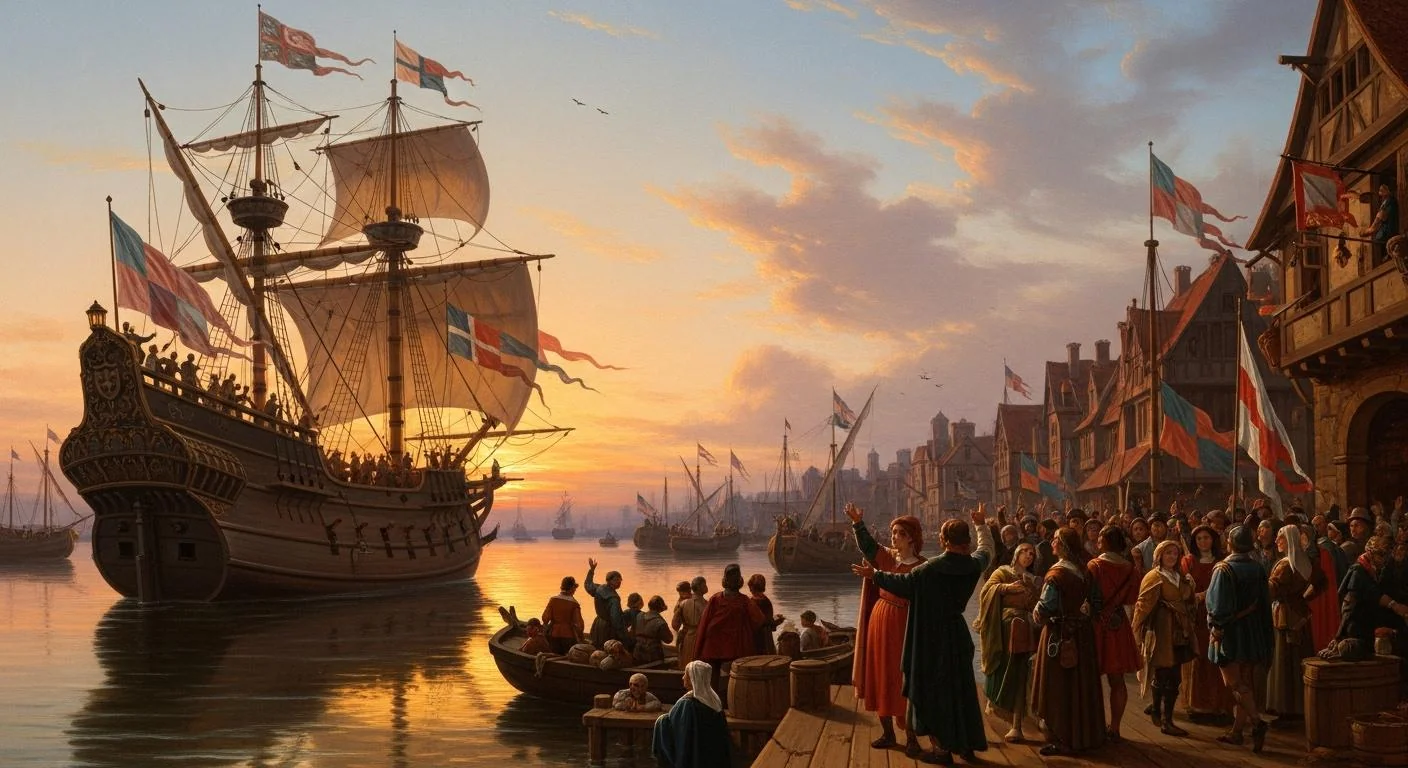 Triumphal entry into port - Prompt picture 1 of 1