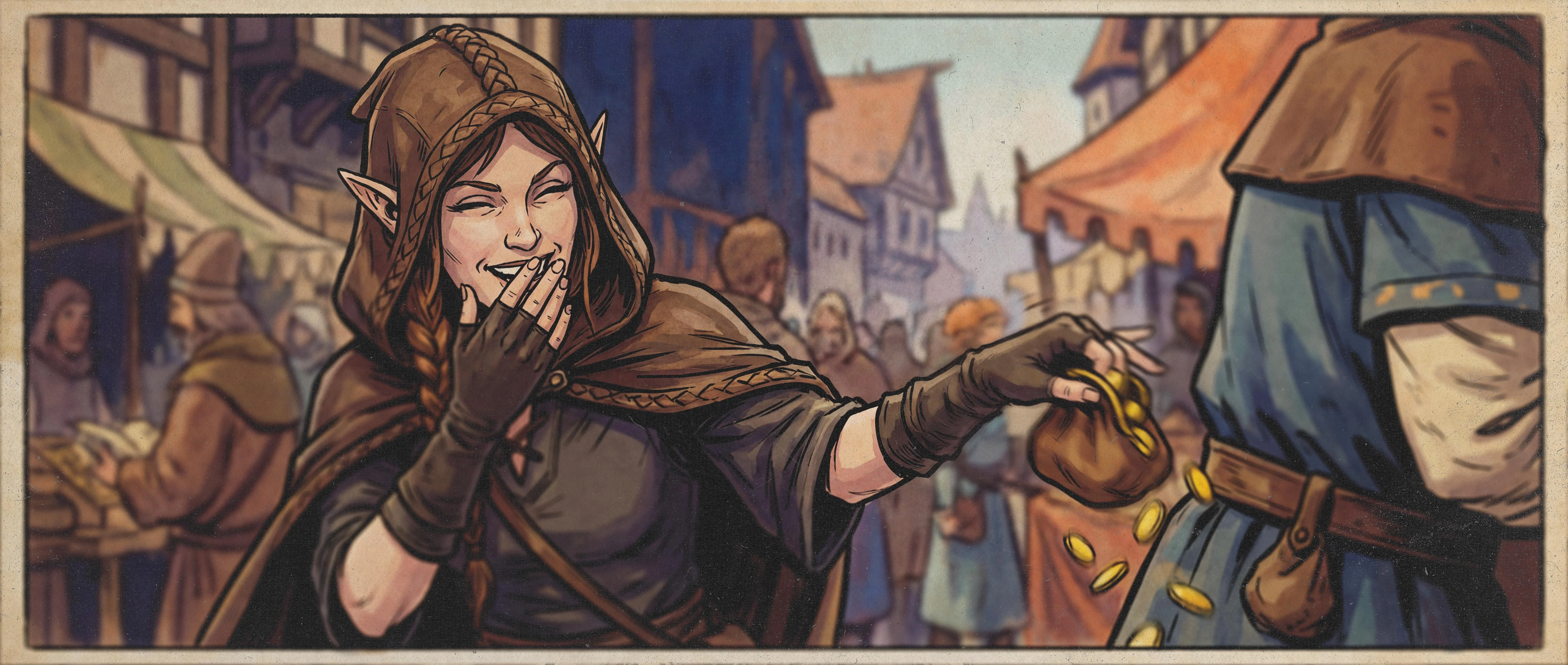 Mixed media fantasy experiment for a campaign concept (digital painting, tablet & custom AI), I normally work in folklore horror - So this was a really fun new experience! picture 1 of 1