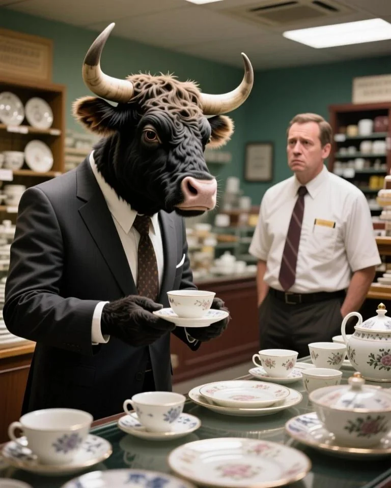 While some bulls do indeed go crazy in a fine china shop... picture 1 of 6