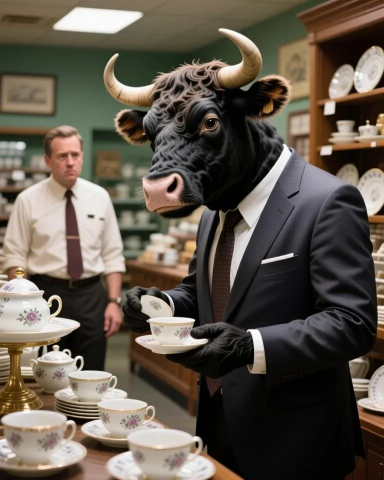While some bulls do indeed go crazy in a fine china shop... picture 6 of 6