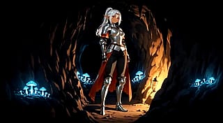 Dark Elf Paladin playing with magic'