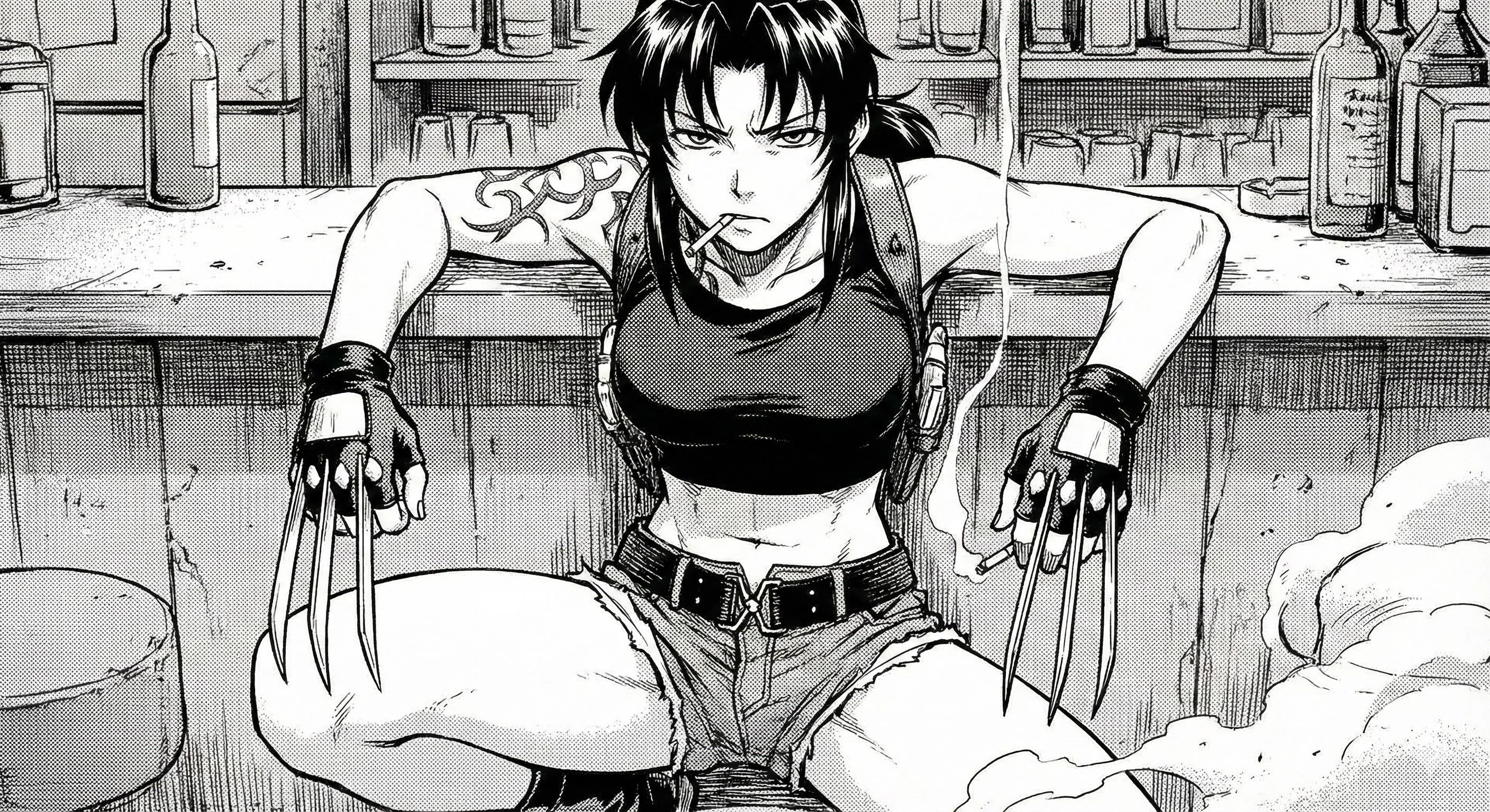 What if Rei Hiroe (Manga Author of Black Lagoon) gave Revy’s gloves with Retractable Claws in a future chapter of the manga? picture 1 of 1
