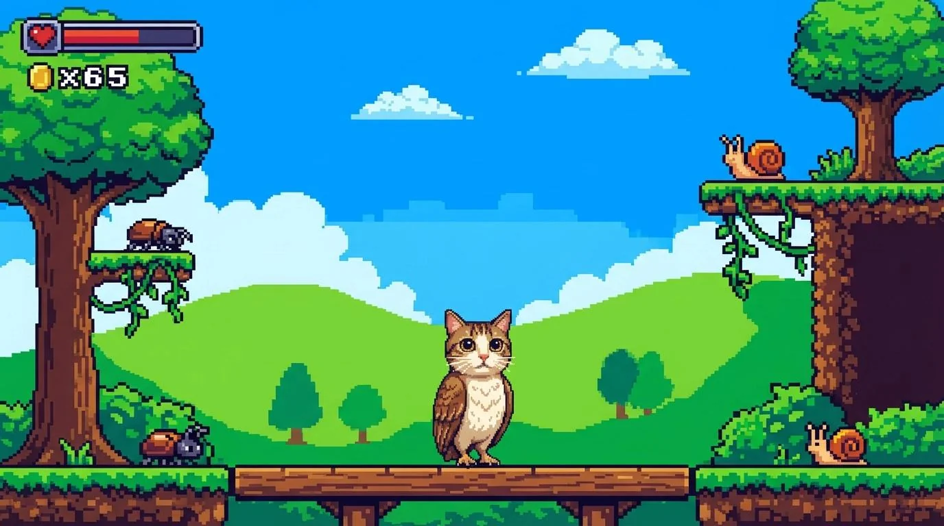 Meowl as a video game character picture 1 of 1