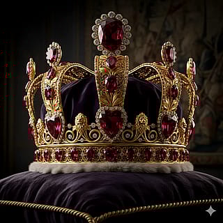 The three symbols of power of a monarchy'