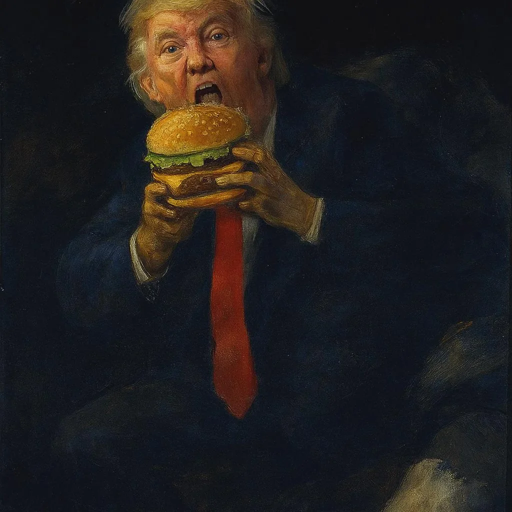 Trump eating a Big Mac picture 1 of 1