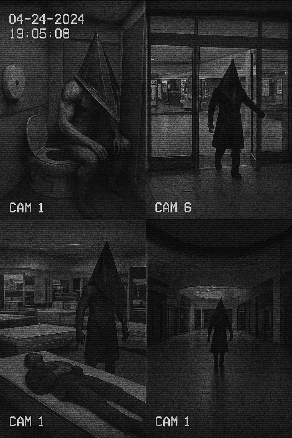CCTV of Pyramid Head at a shopping mall picture 1 of 1