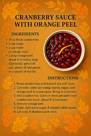 Cranberry Sauce with Orange Peel'