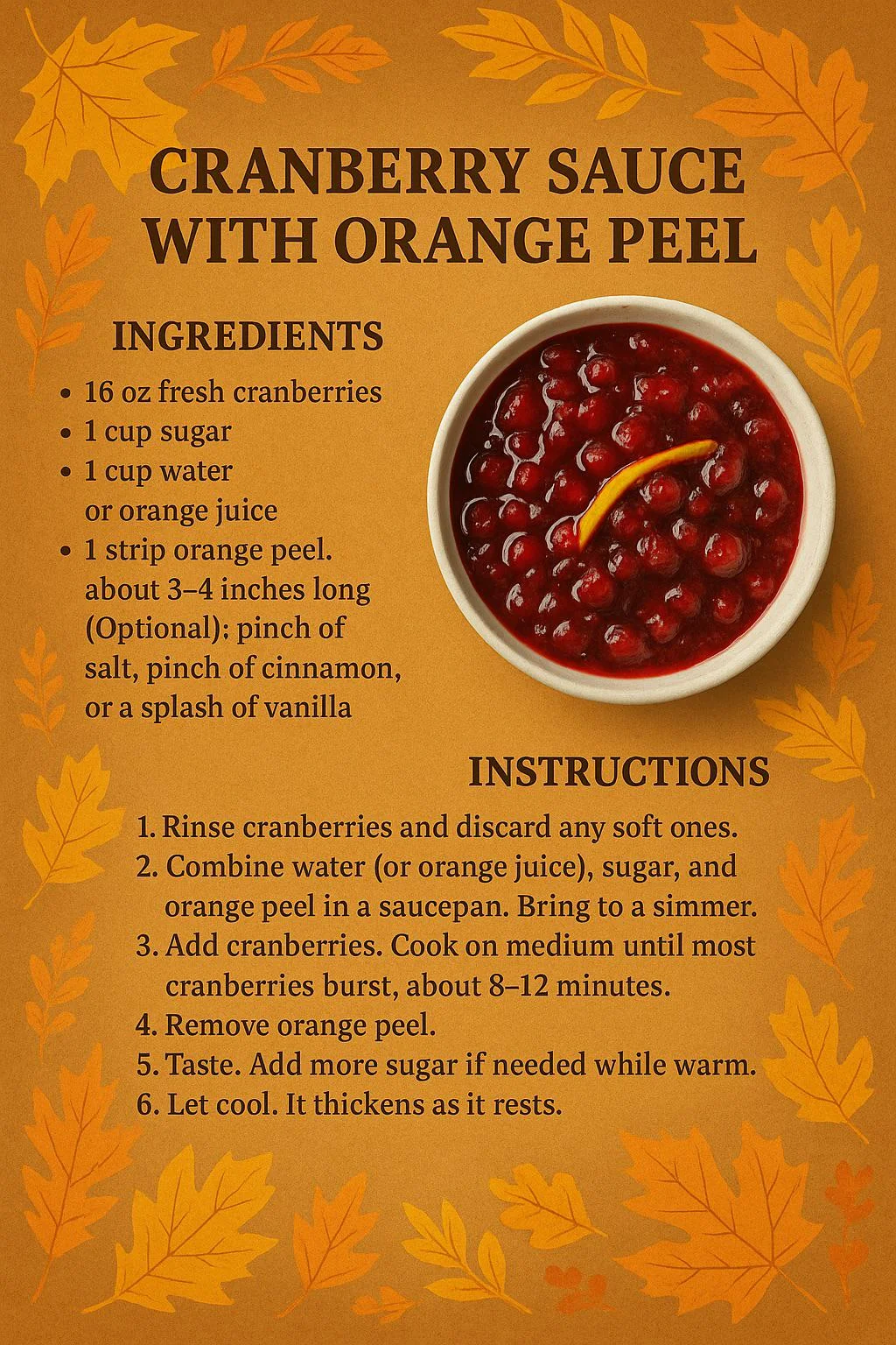 Cranberry Sauce with Orange Peel picture 1 of 1